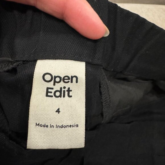 Nordstrom's Open Edit Wide Leg Pants - Black - Size 4 - Picture 5 of 5